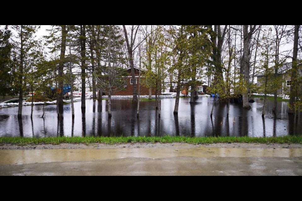 Flooding at Jocko Point on Lake Nipissing. Courtesy Neil Brown.