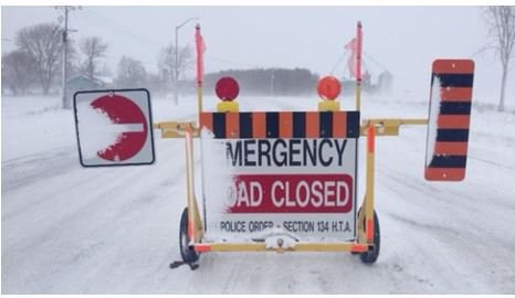 20190223 road closed winter blizzard opp
