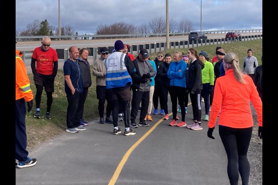 Lining up Saturday morning for the start of the North Bay parkrun event 