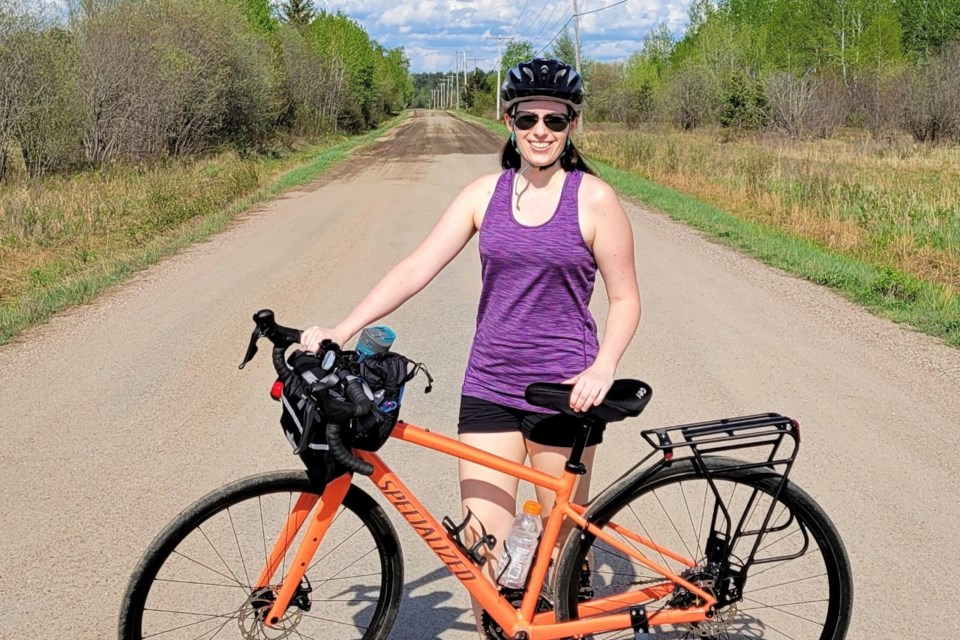 Josie Dinsmore~Great Cycle Challenge~photo supplied 2022Callander Public Library~David Briggs