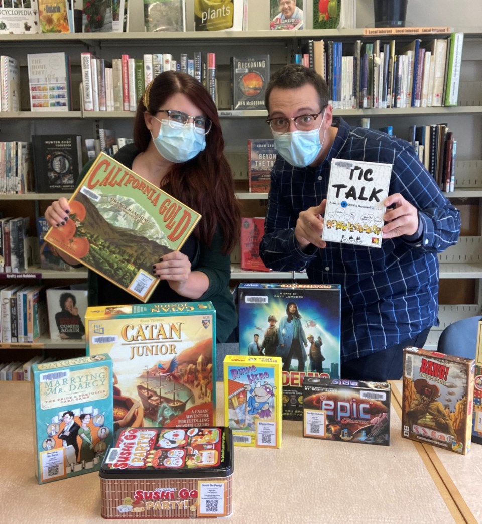 robin and tyler~Callander Library board games~july 2021
