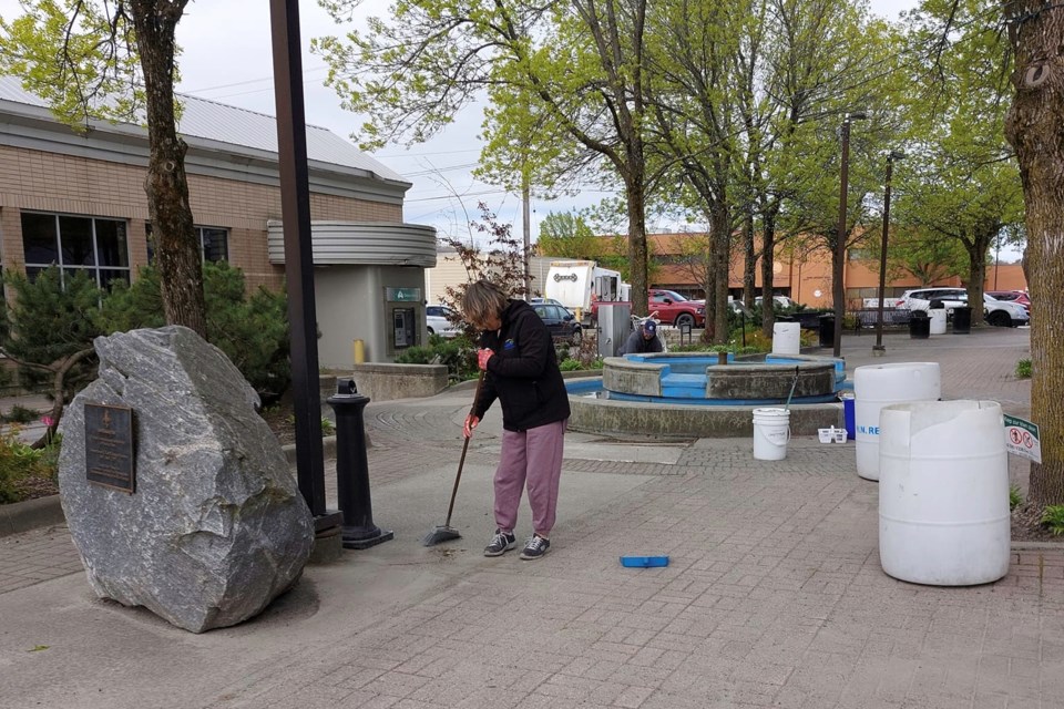 Members of the Sturgeon Falls Beautification Group met Wednesday morning to kick off another season of keeping their downtown clean for all