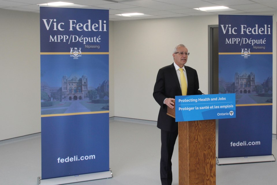 Vic Fedeli~announced funds for East Ferris Medical centre~Msrch 18 2022~David Briggs
