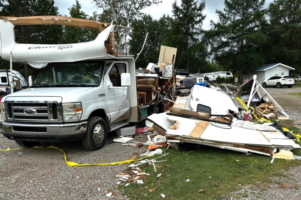 The remains of the trailer after Saturday's explosion / Photos from Facebook, posted by David Schell