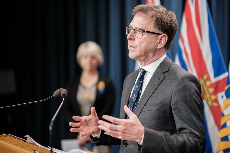 Adrian Dix with Bonnie Henry fuzzed