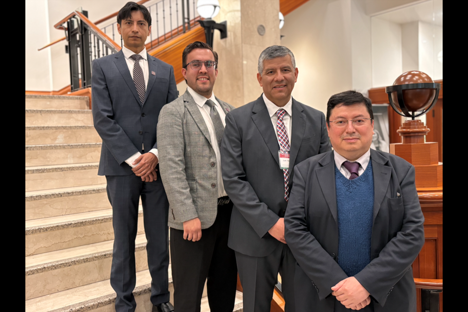 Mexico's trade delegation was hosted by CMX Partnerships CEO Juan Navarro, second from right, and included Jesus Valdes Corona, head of international economic promotion at the Ministry of Economy of Mexico, second from right, who believes greater ties between Mexico and B.C. can be generated in mining products and cleantech services,  as exports slump to 10-year low and visa tensions linger.  