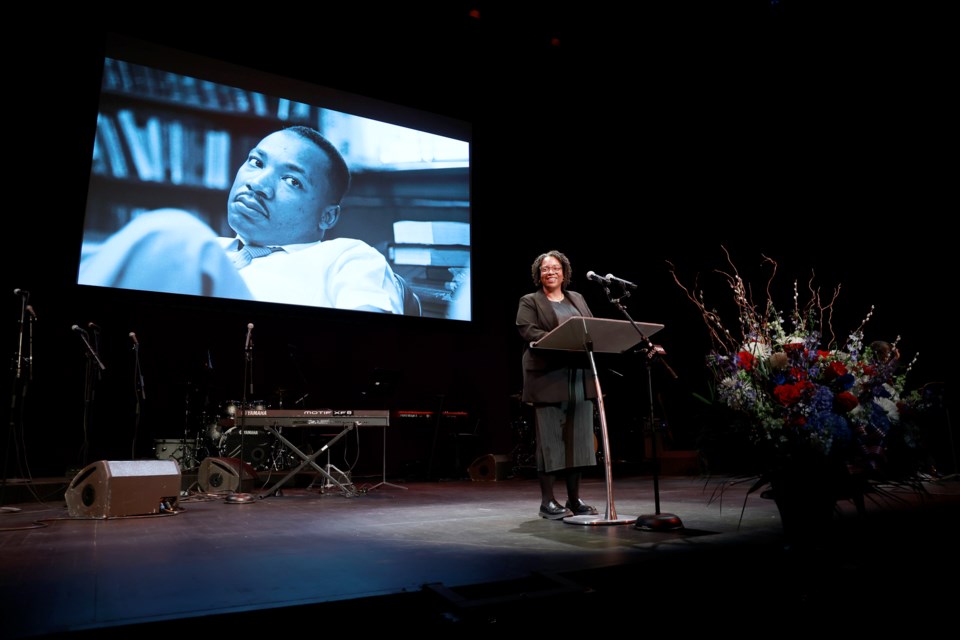 BAM President Gina Duncan speaks on stage during 38th Annual Brooklyn Tribute To Dr. Martin Luther King, Jr. at BAM Howard Gilman Opera House on January 15.