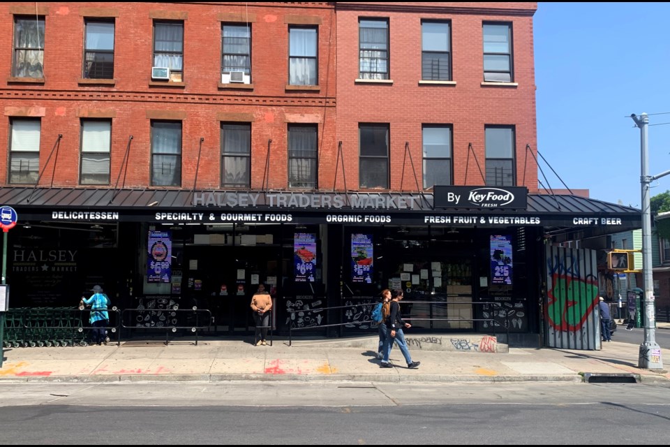 The outside of Halsey Traders on Malcolm X Blvd.