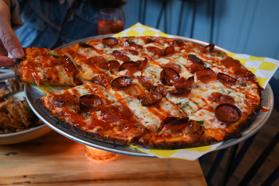 Chicago tavern-style pizza at Patti Ann's. 