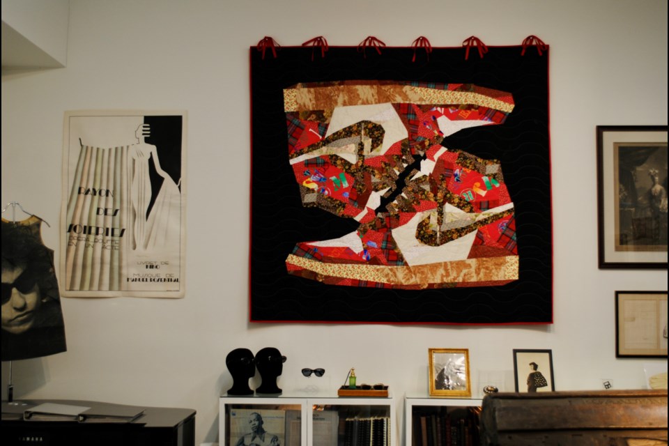 A Nike high-top quilt by Amy Rauner.