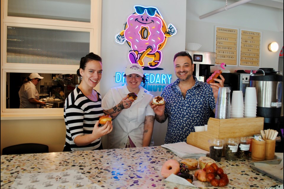 Lombardozzi, chef Annabel Sharahy, and cashier Stevie.