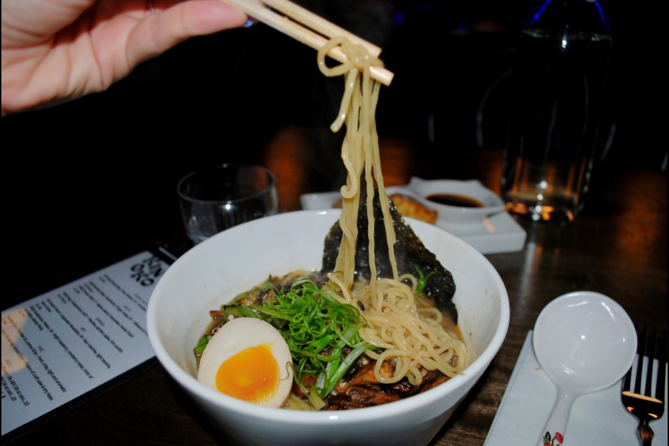 Kinoko's vegetarian gumbo ramen.