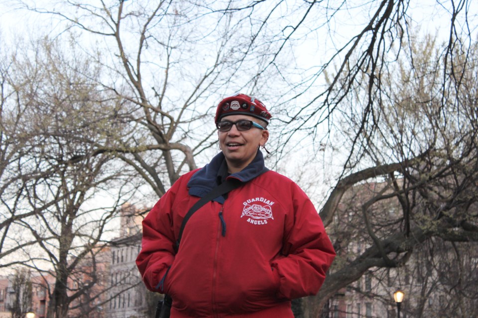 Mary Gethins, a member of the Guardian Angels, has been leading the Perv Busters group since 2016 and a member of the Guardian Angels for 25 years.