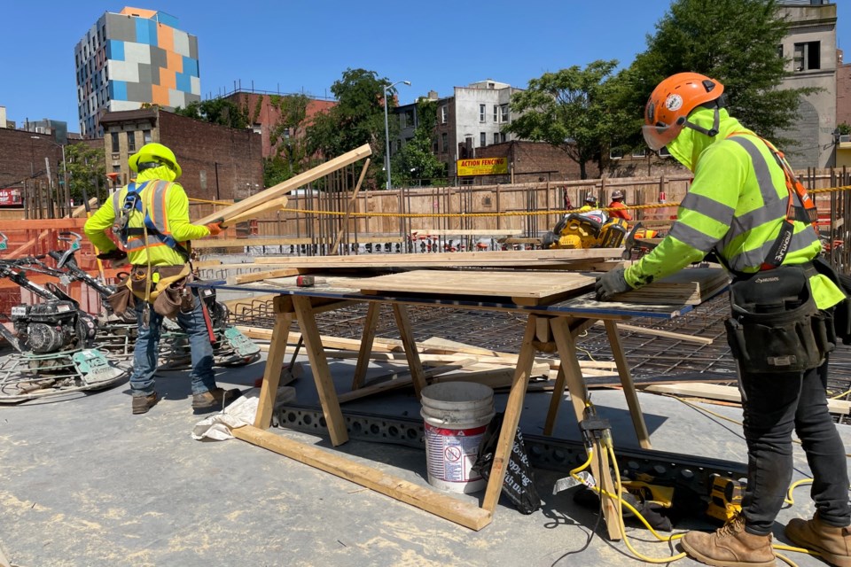 Construction of the 326 Rockaway Ave. affordable housing project is expected to be complete by 2025. 