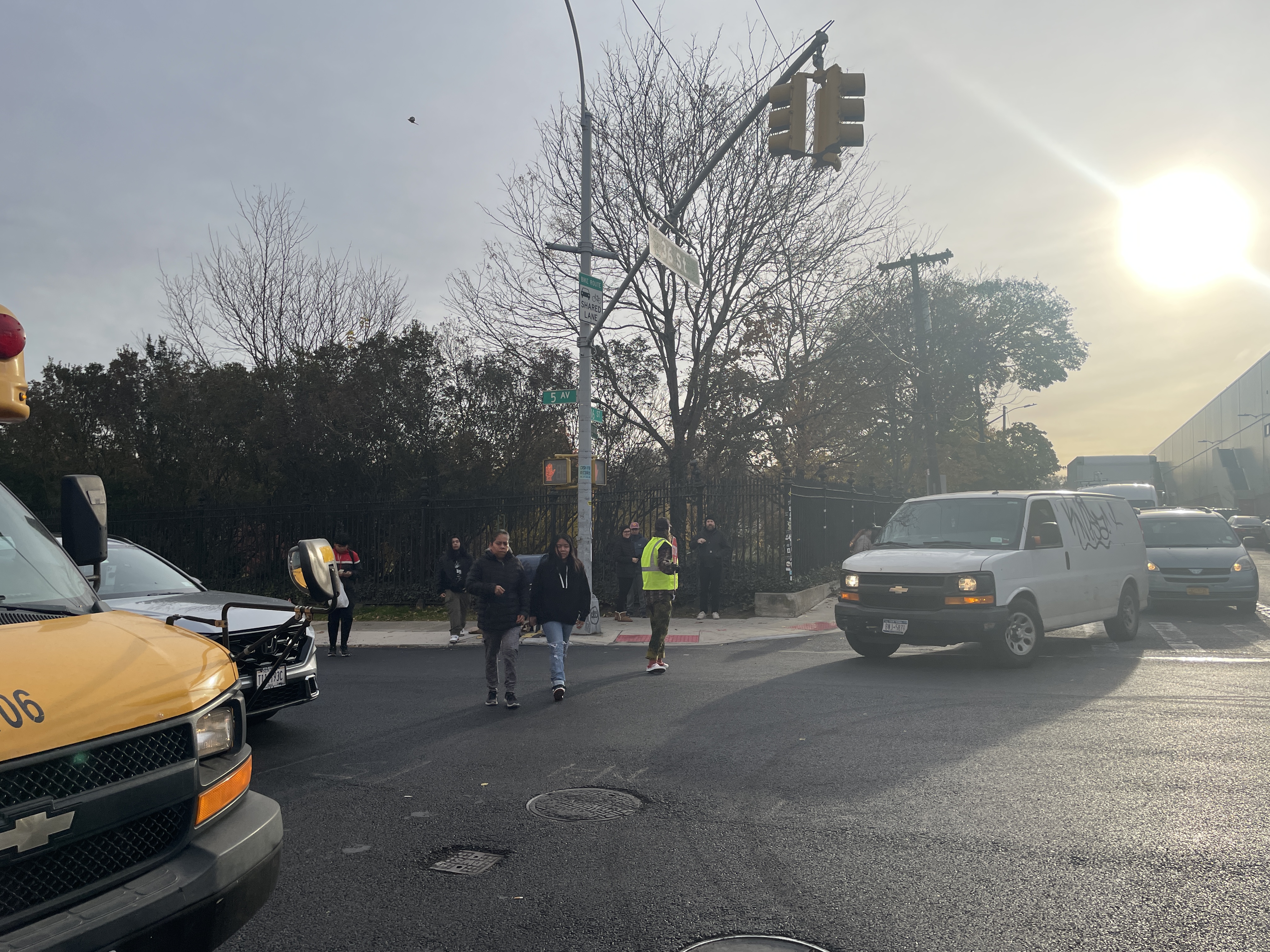 PS 958 parents volunteer as crossing guards during one November morning