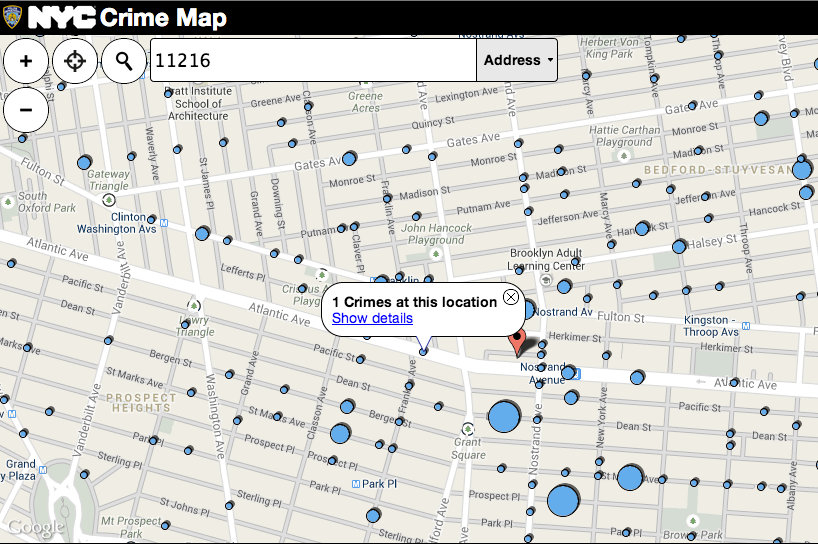 NYPD Interactive Crime Map