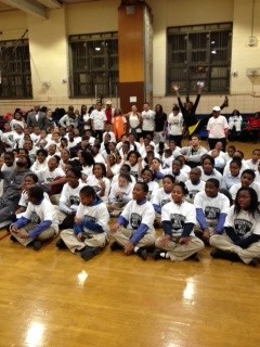 Brooklyn Nets visit P.S. 171 in Bedford-Stuyvesant to take part in the team's Assist Program