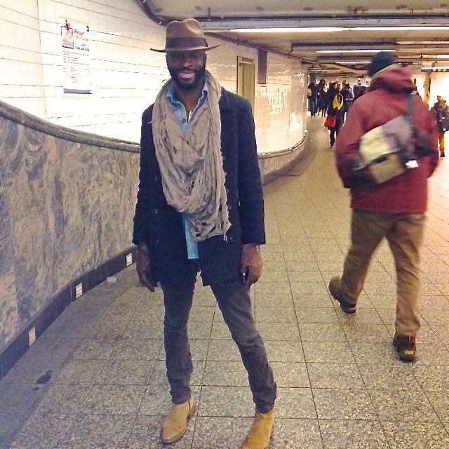 Parson's fashion student, Keve riding the 2/3 train: @JOUR_ subway style