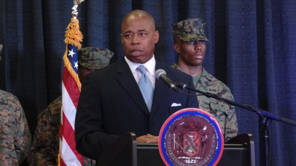 Brooklyn Borough President Eric Adams speaking at the Inauguration Ceremony of Laurie Cumbo (D-35)