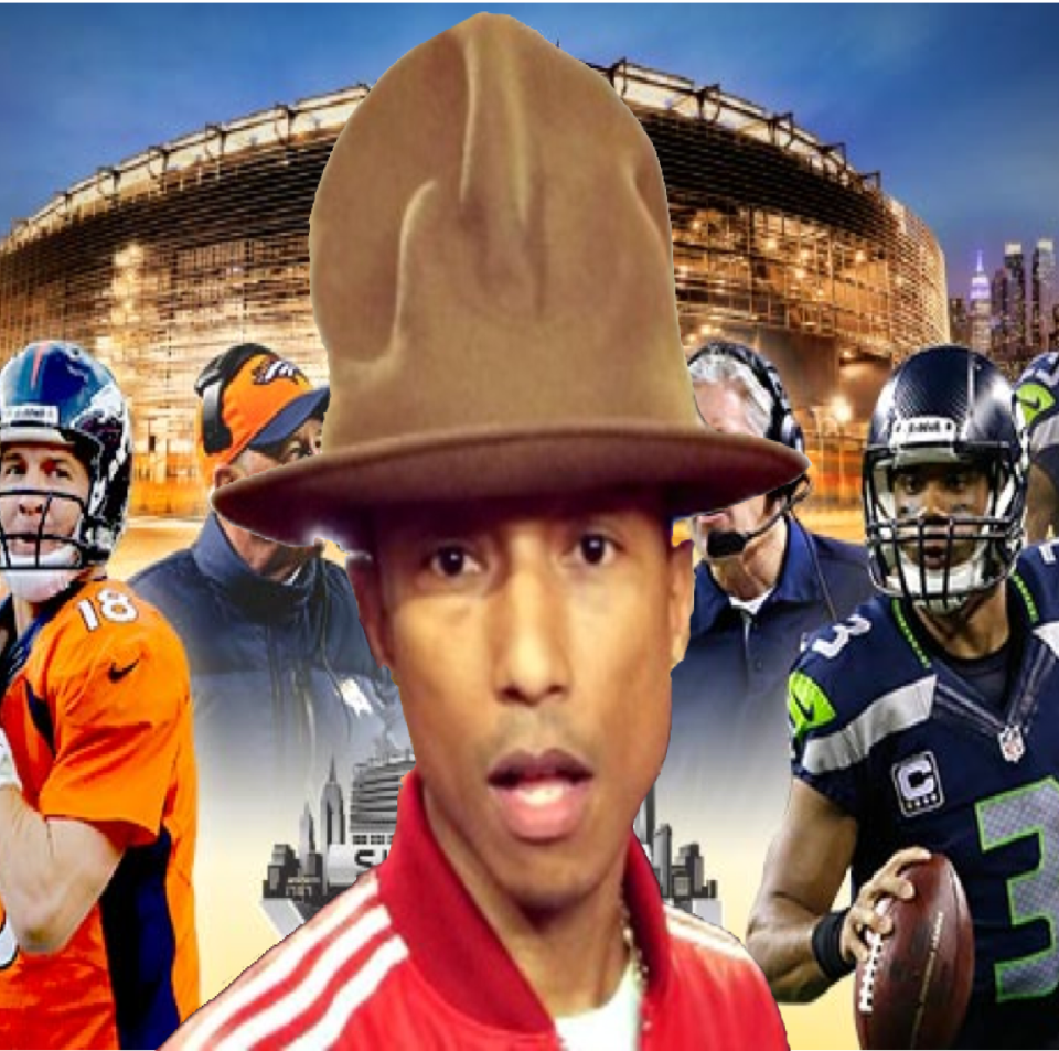 Pharrell's hat might be bigger than the Superbowl