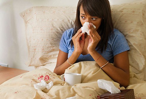 mom sick in bed