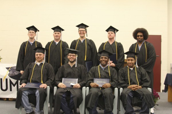 Nine inmates graduated with associate and bachelor's degrees from an in-prison college program  Photo: Heather Steeves | BDN