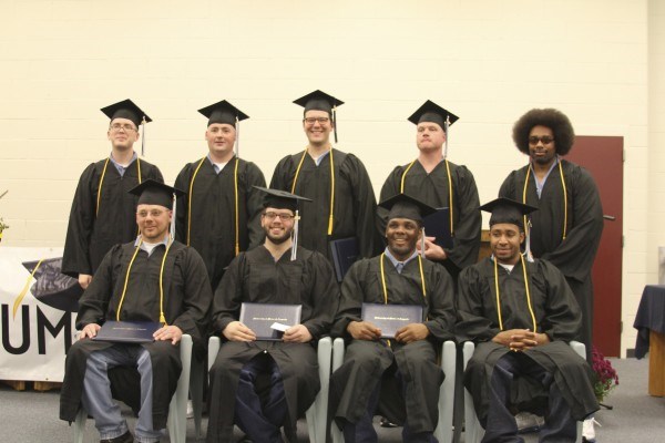 Nine inmates graduated with associate and bachelor's degrees from an in-prison college program Photo: Heather Steeves | BDN