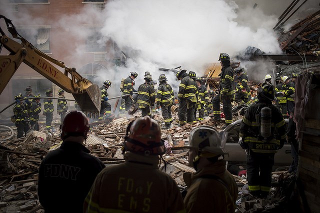 NYC Mayor Bill de Blasio said a gas leak caused the large explosion Wednesday morning at 1644 and 1646 Park Avenue in Harlem. Photo: NYC Mayor's Office