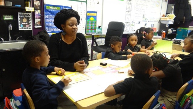 Inside a classroom at TFOA Professional Preparatory Charter School