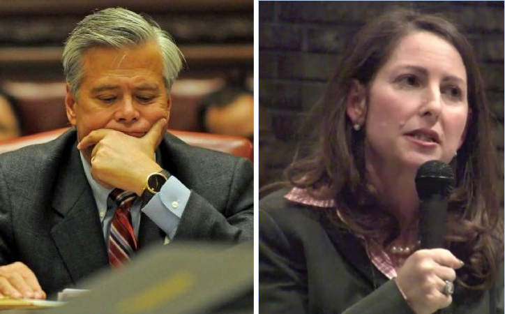 (l to r) State Senator Dean Skelos and Eva Moskowitz, CEO of Success Charter Schools