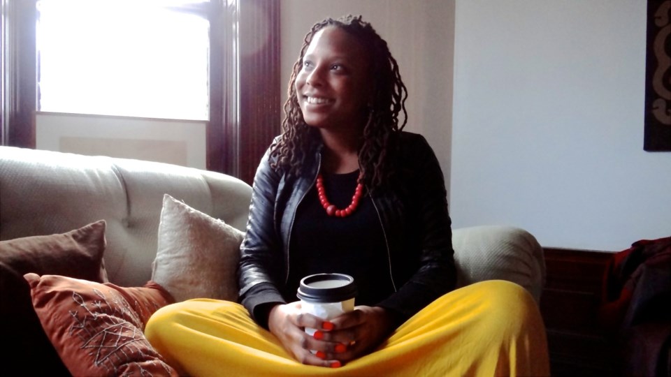 Brittanie Richardson, at a friend's home in Bed-Stuy, where she is preparing for her trip to Kenya
