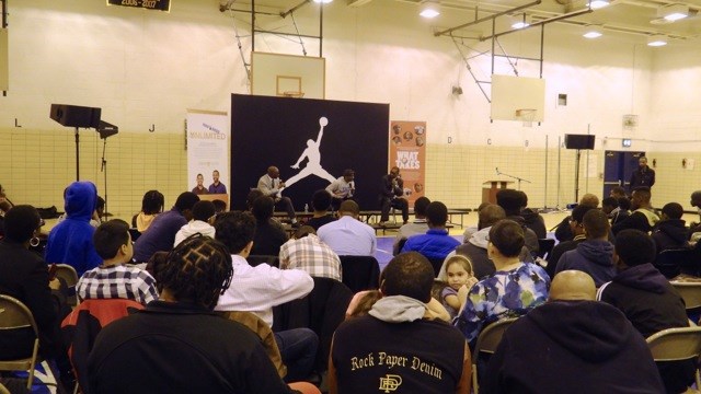 On Wednesday April 16, 2014 the nationally acclaimed What It Takes (WIT) series convenes at City Polytechnic High School in Brooklyn, NY; Spike Lee served as moderator on a panel featuring Larry Miller, President, Howard "H" White SVP and Dale Allen Sports Marketing Director of NIKE JORDAN Brand