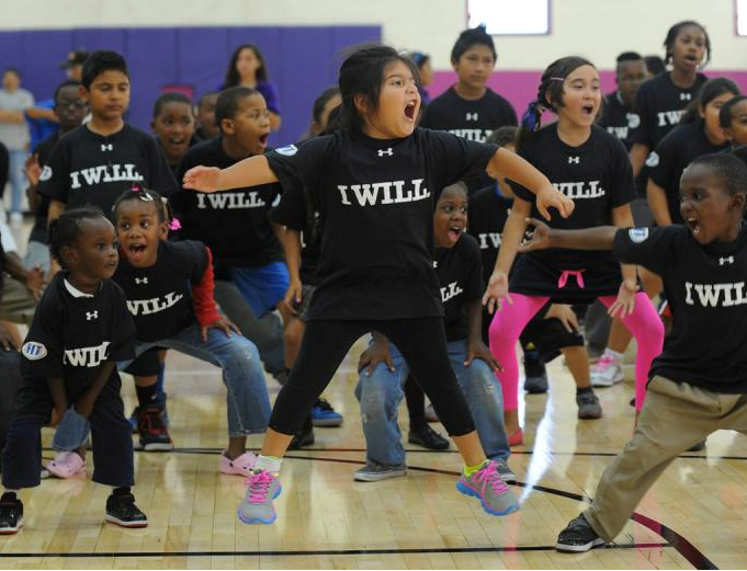 YMCA kids on "Healthy Kids Day"