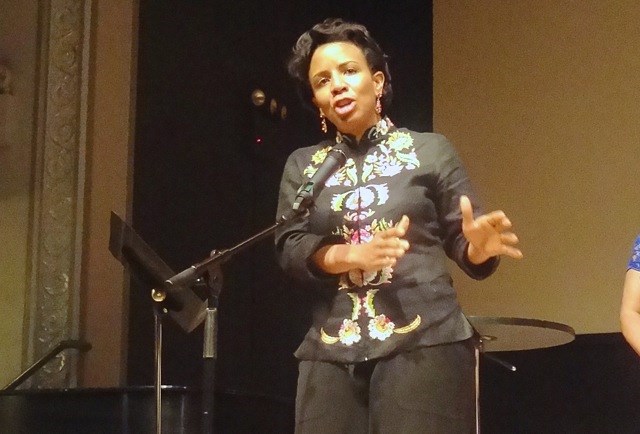 Laurie Cumbo speaks at "The Courage to Change" fundraiser for YWCA of Brooklyn