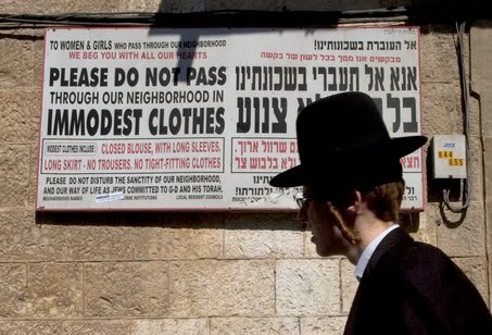 Haredim - modesty sign