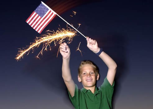 Kid with sparkler