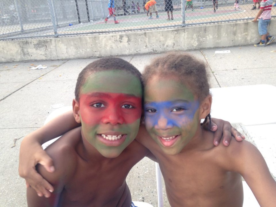 Face painting was a favorite activity at Bed-Stuy's National Night Out Against Crime events.