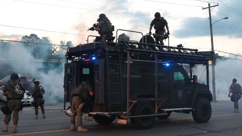 Ferguson Police during recent protest. Photo: abcnews.go.com