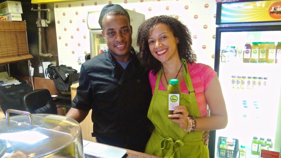 Husband and wife team Carl Foster and Kelly Keelo, co-owners of Juice Hugger