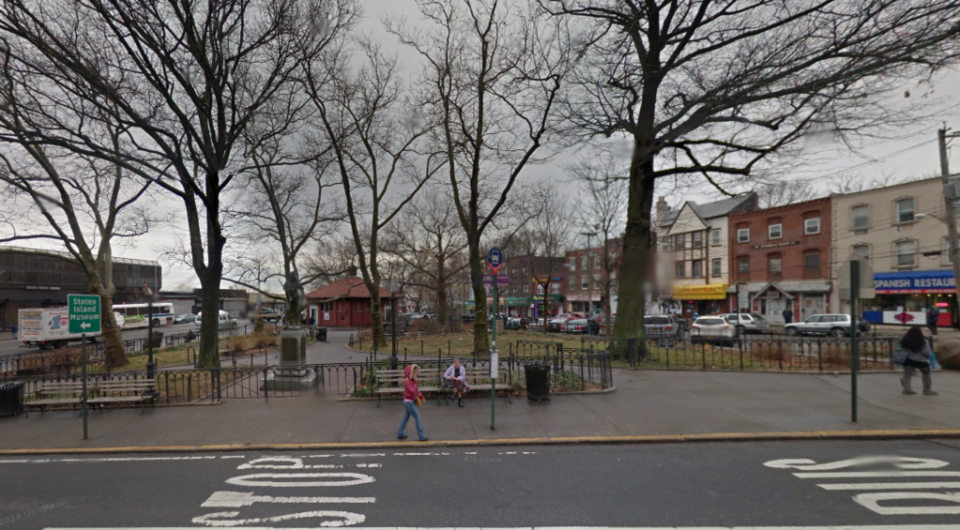 Tompkinsville Park, across the street from the deli where Eric Garner was killed while being placed in a chokehold by NYPD