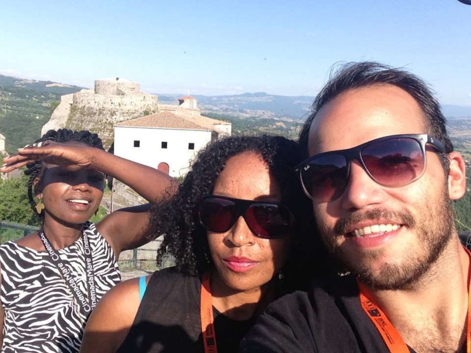 Martin with other filmmakers in Muro Lucano, Italy