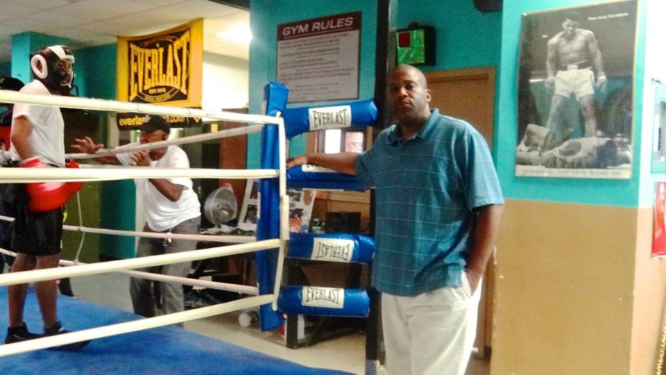Lorenzo Steele, at the Bed-Stuy Boxing Gym where he volunteers regularly