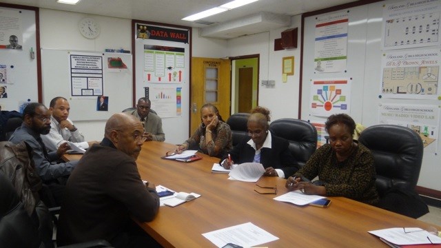 The newly formed Boys and Girls Academy Advisory Board met with the school's new principal Dr. Michael Wiltshire to discuss the future of the school