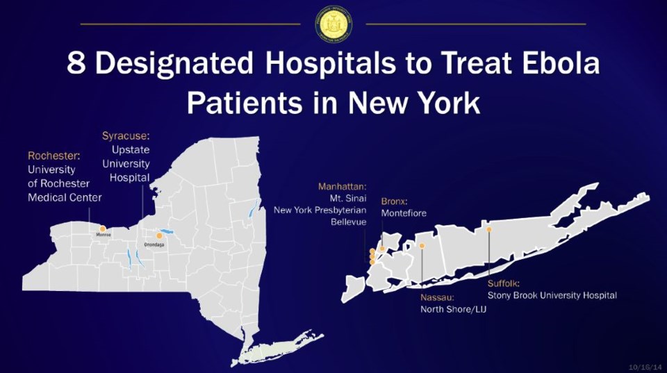 Ebola Hospitals in New York