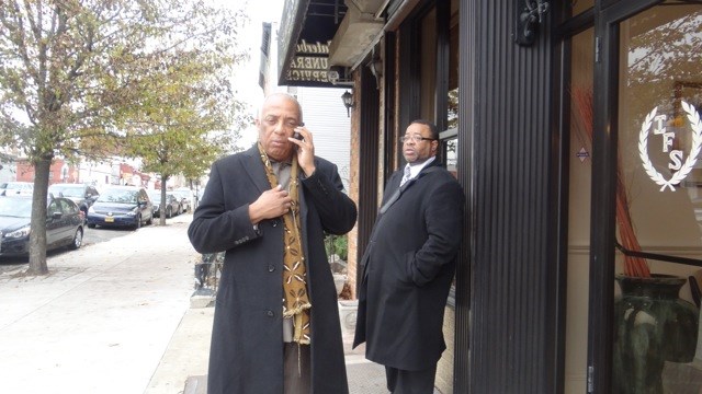 State Assemblyman Charles Barron at the funeral service of Abdullah Abdur-Razzaq