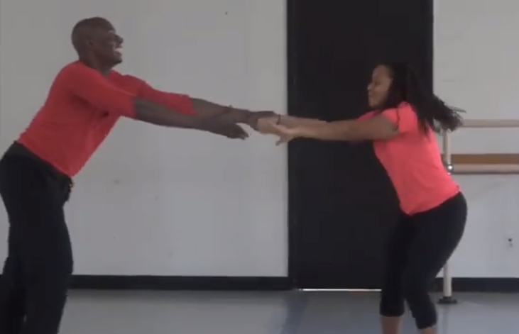 Germaul Barnes and Sheena Wright rehearse for Stars of New York Dance 2014