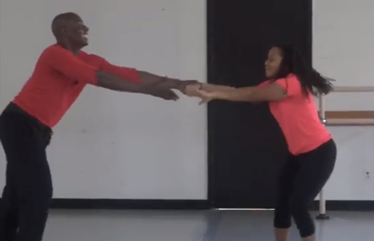 Germaul Barnes and Sheena Wright rehearse for Stars of New York Dance 2014 