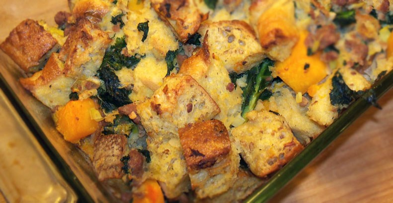 Kale and Butternut Squash Stuffing