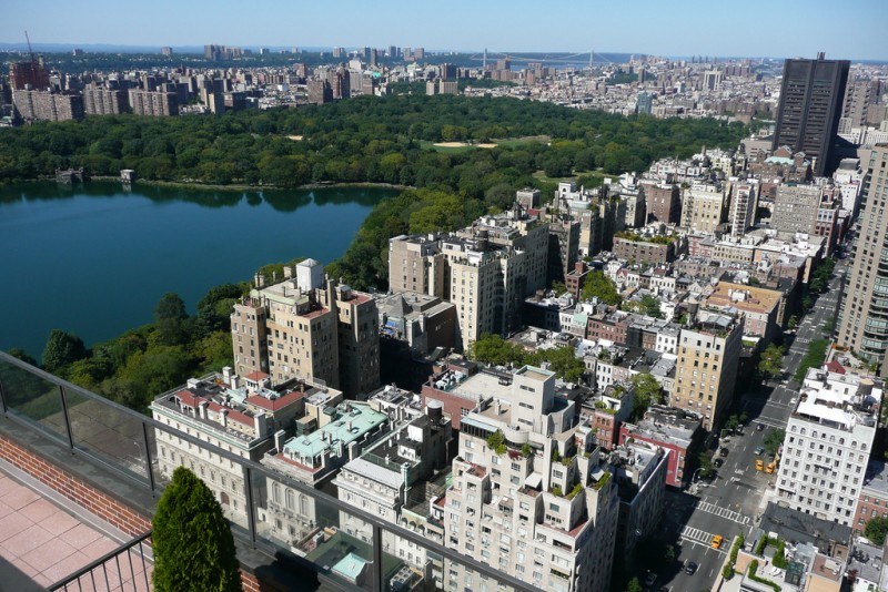 Aerial view of the Upper East Side of Manhattan