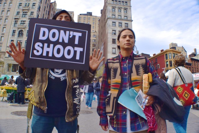 Ferguson, protest, New York City, Union Square, Darren Wilson, #handsupdon'tshoot